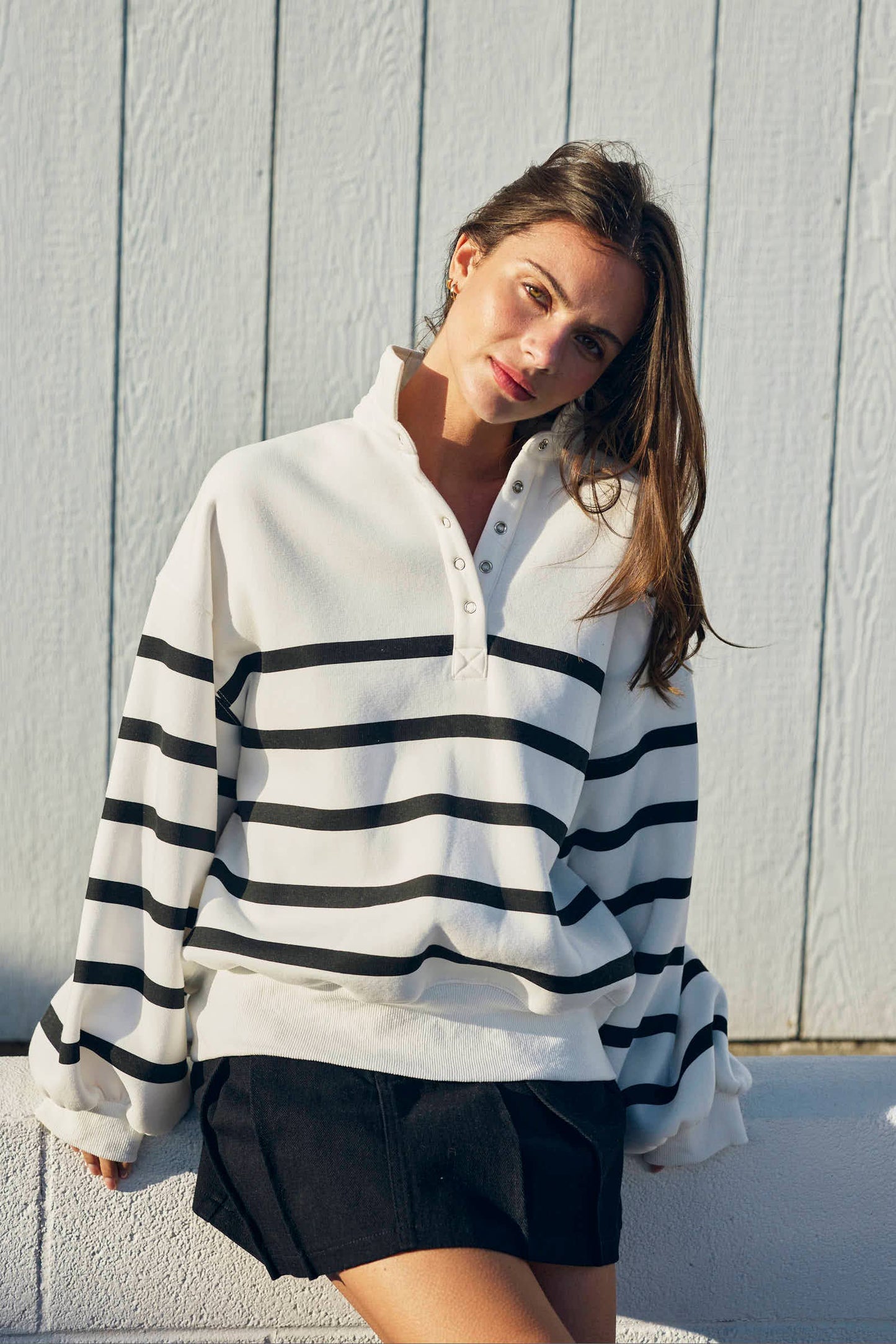 PT50478 - Addison Stripe Pullover - Grace + Diane
