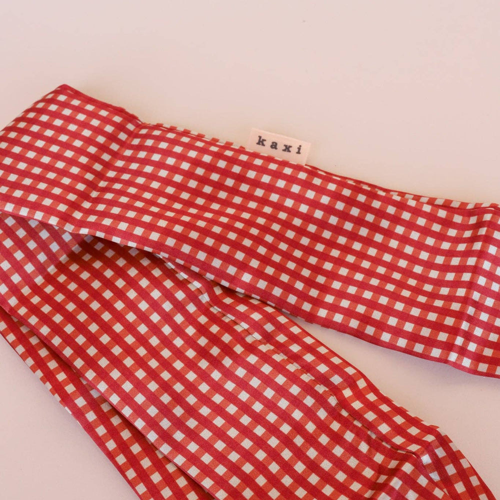 RED PLAID HAIR SCARF - Grace + Diane
