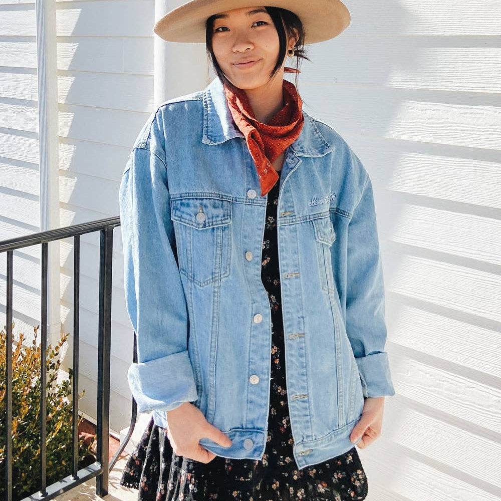 What a Friend In Jesus Denim Jacket - Grace + Diane