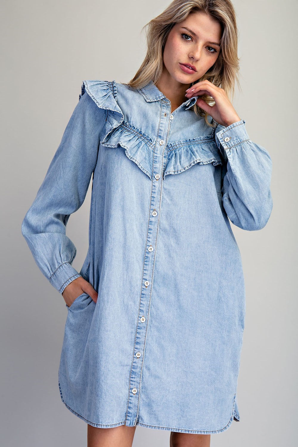white christmas dresses Icelynn Button Down Dress Small