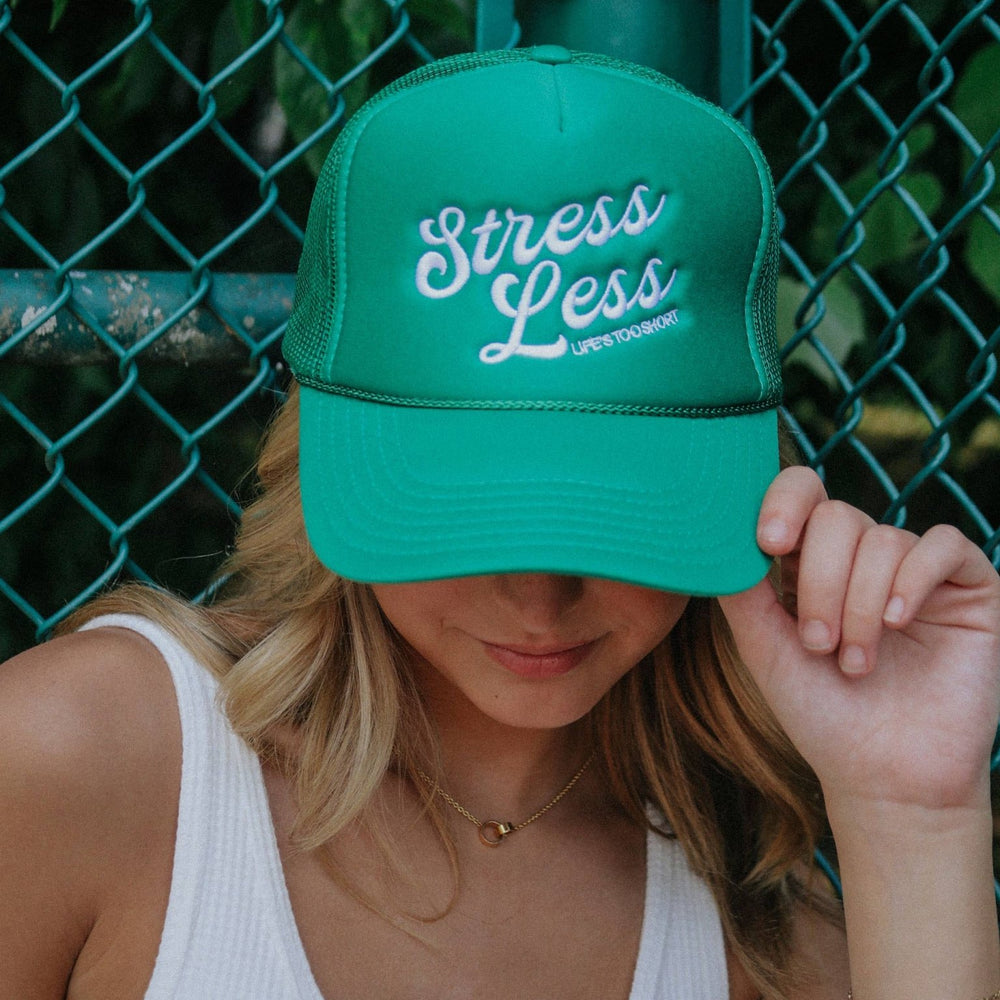 STRESS LESS TRUCKER HAT - Grace + Diane