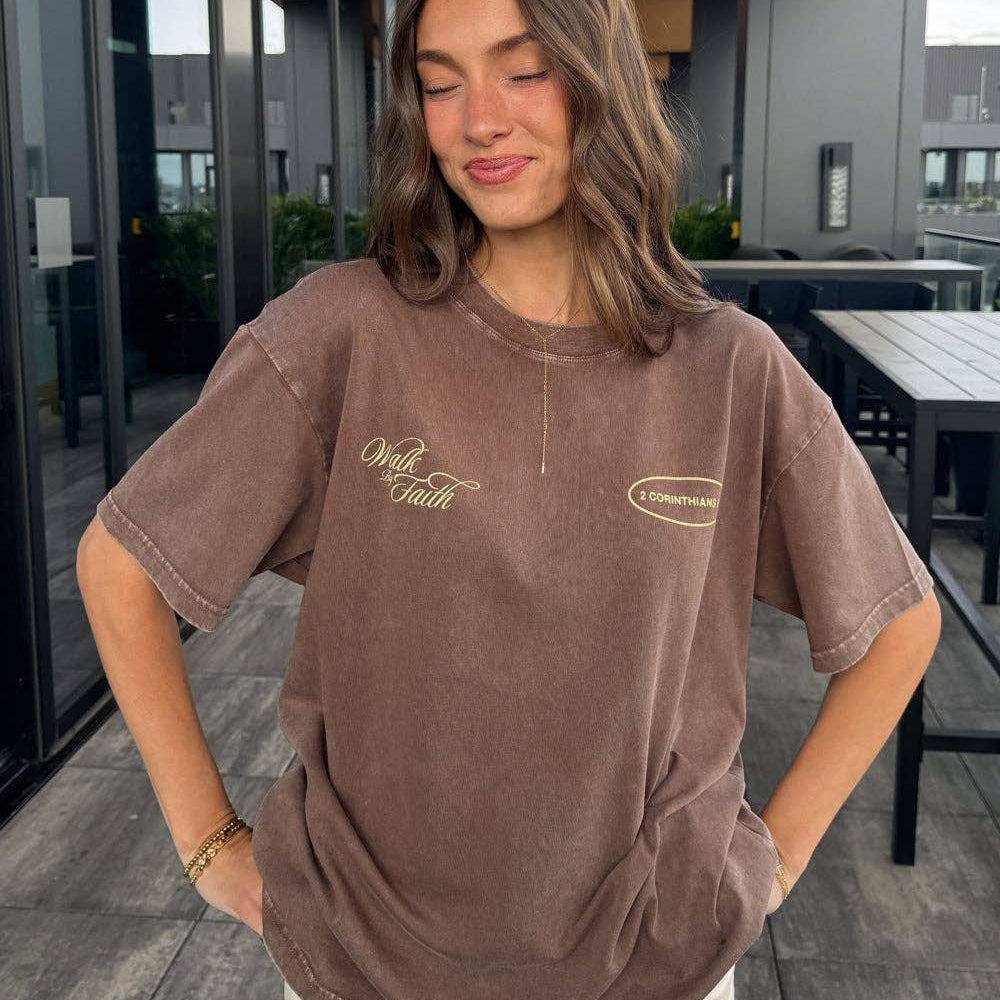 
                  
                    Walk by Faith Unisex Tee - Grace + Diane
                  
                