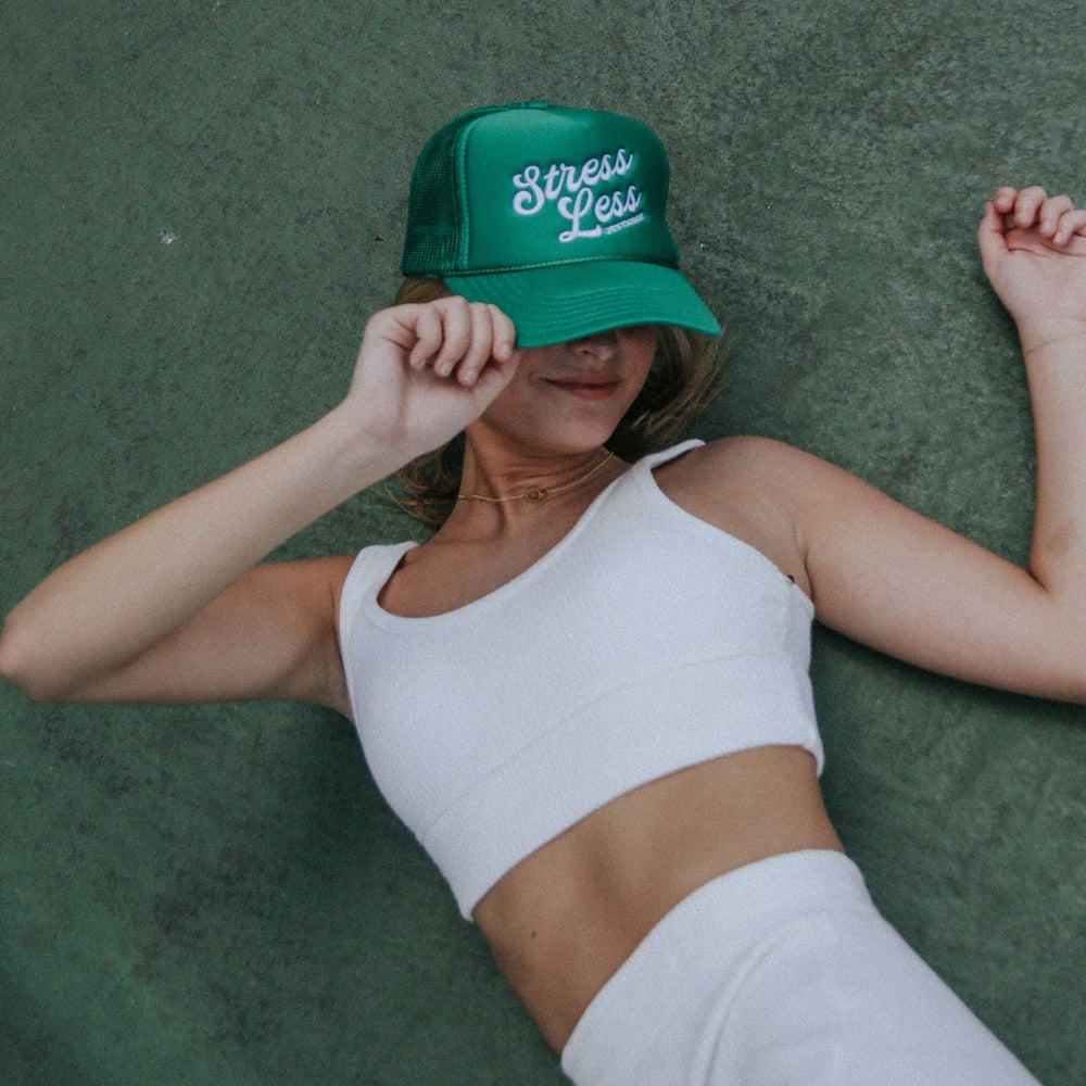 STRESS LESS TRUCKER HAT - Grace + Diane