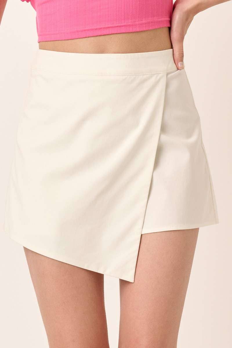 OVERLAY WRAP FRONT MINI SKORT - Grace + Diane