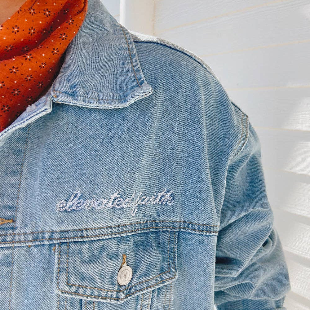 
                  
                    What a Friend In Jesus Denim Jacket - Grace + Diane
                  
                